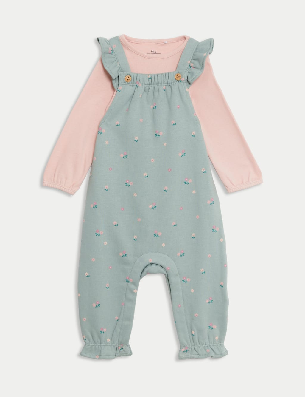 2pc Cotton Rich Ditsy Floral Outfit 0 3 Yrs