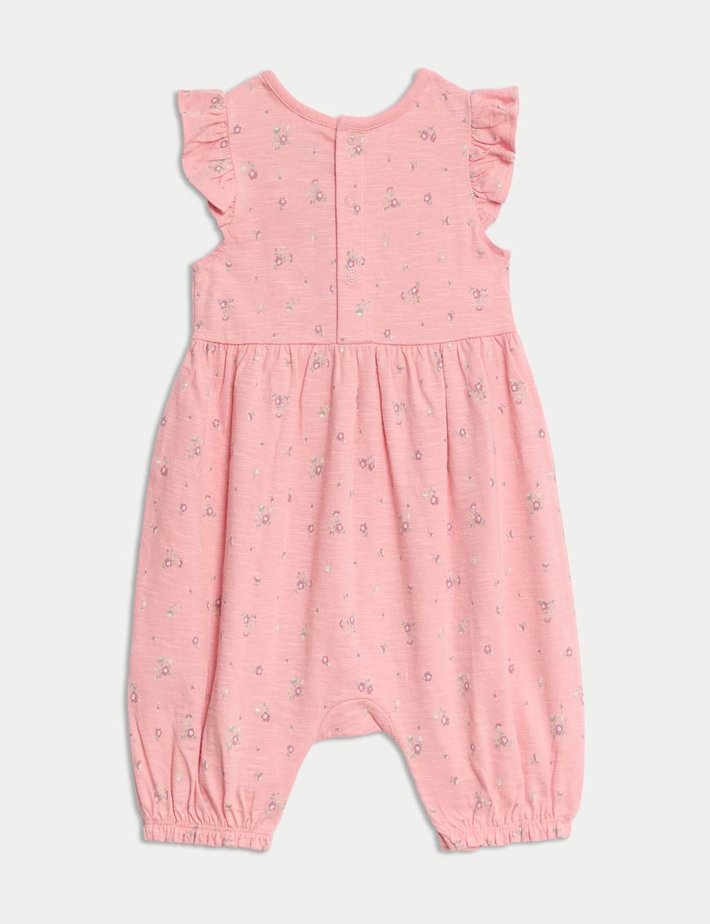 Pure Cotton Ditsy Floral Frill Romper (0-3 Yrs) 2 of 3