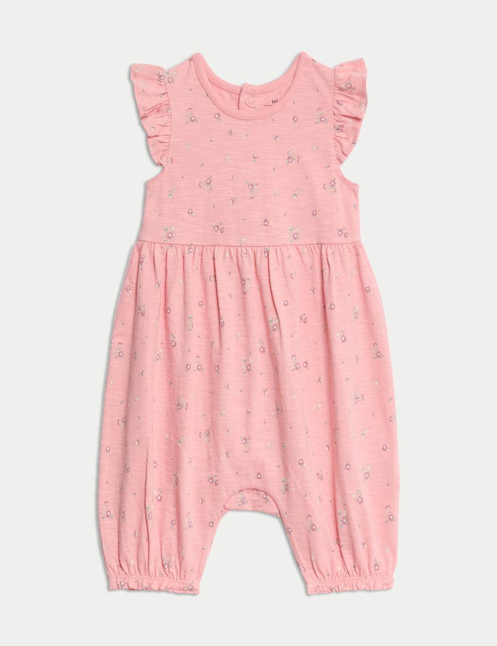 Pure Cotton Ditsy Floral Frill Romper (0-3 Yrs) 1 of 3