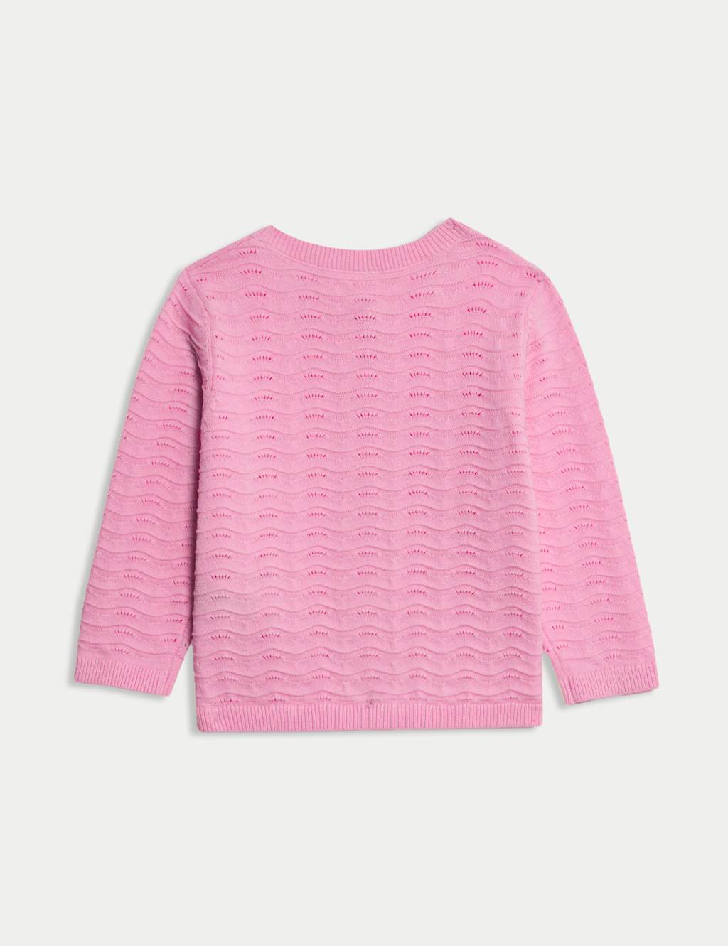 Pure Cotton Pointelle Cardigan (0-3 Yrs) 2 of 3