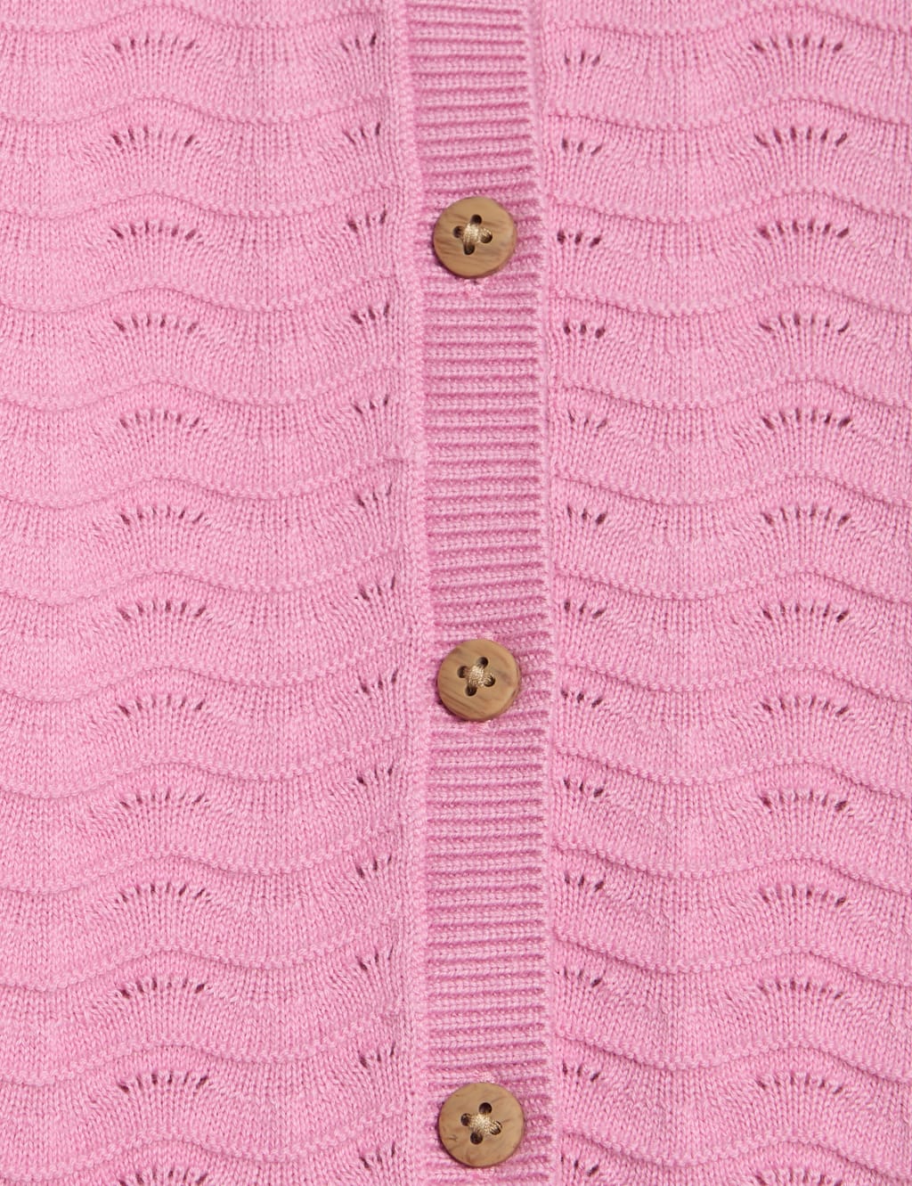Pure Cotton Pointelle Cardigan (0-3 Yrs) 3 of 3