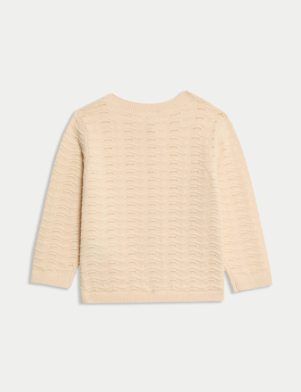 Pure Cotton Pointelle Cardigan (0-3 Yrs) 2 of 3