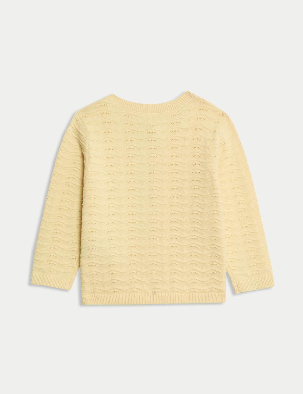 Pure Cotton Pointelle Cardigan (0-3 Yrs) 2 of 3