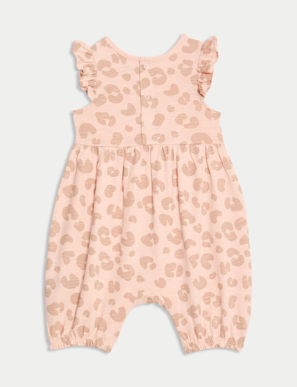 Pure Cotton Jersey Animal Print Romper (0 Mths - 3 Yrs) 2 of 3