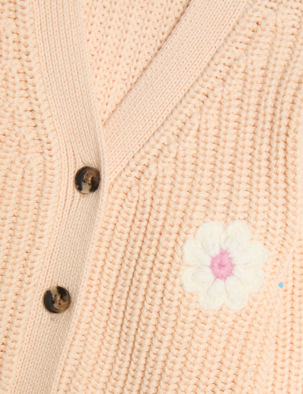 Pure Cotton Flower Cardigan (0-3 Yrs) 3 of 3