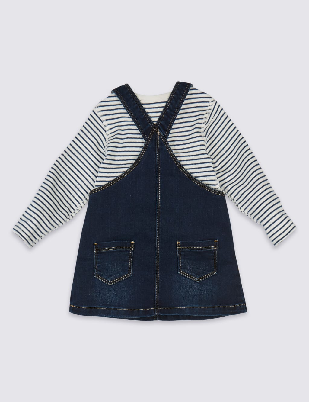 2 Piece Denim Pinny & Bodysuit 2 of 5