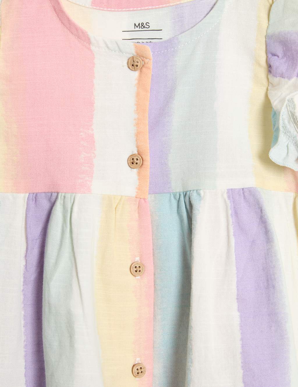 Pure Cotton Rainbow Stripe Dress (0 Mths-3 Yrs) 3 of 3