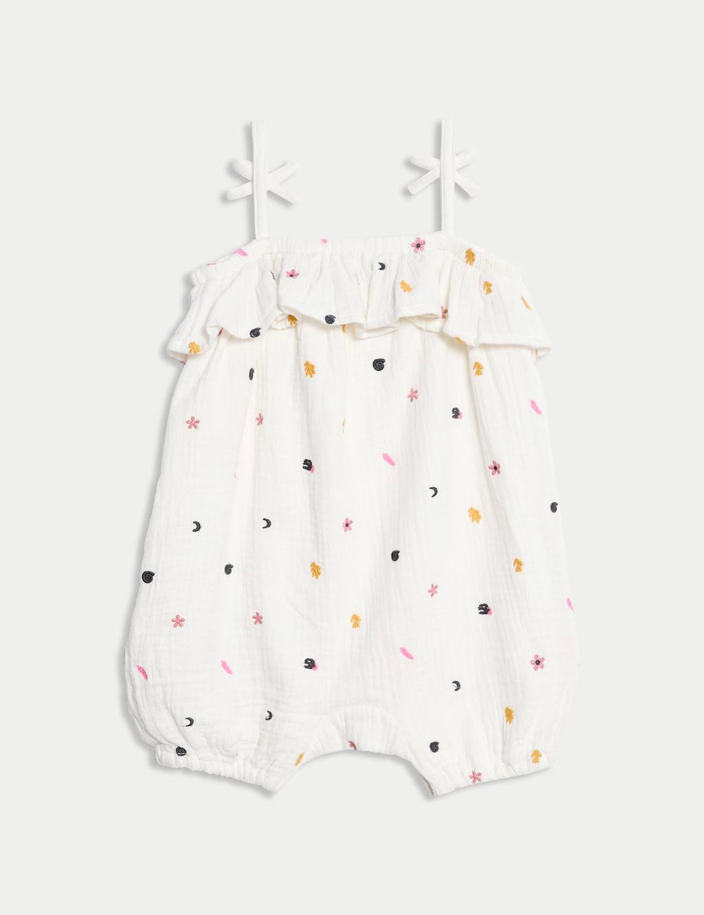 Pure Cotton Embroidered Romper (0-3 Yrs) 2 of 3