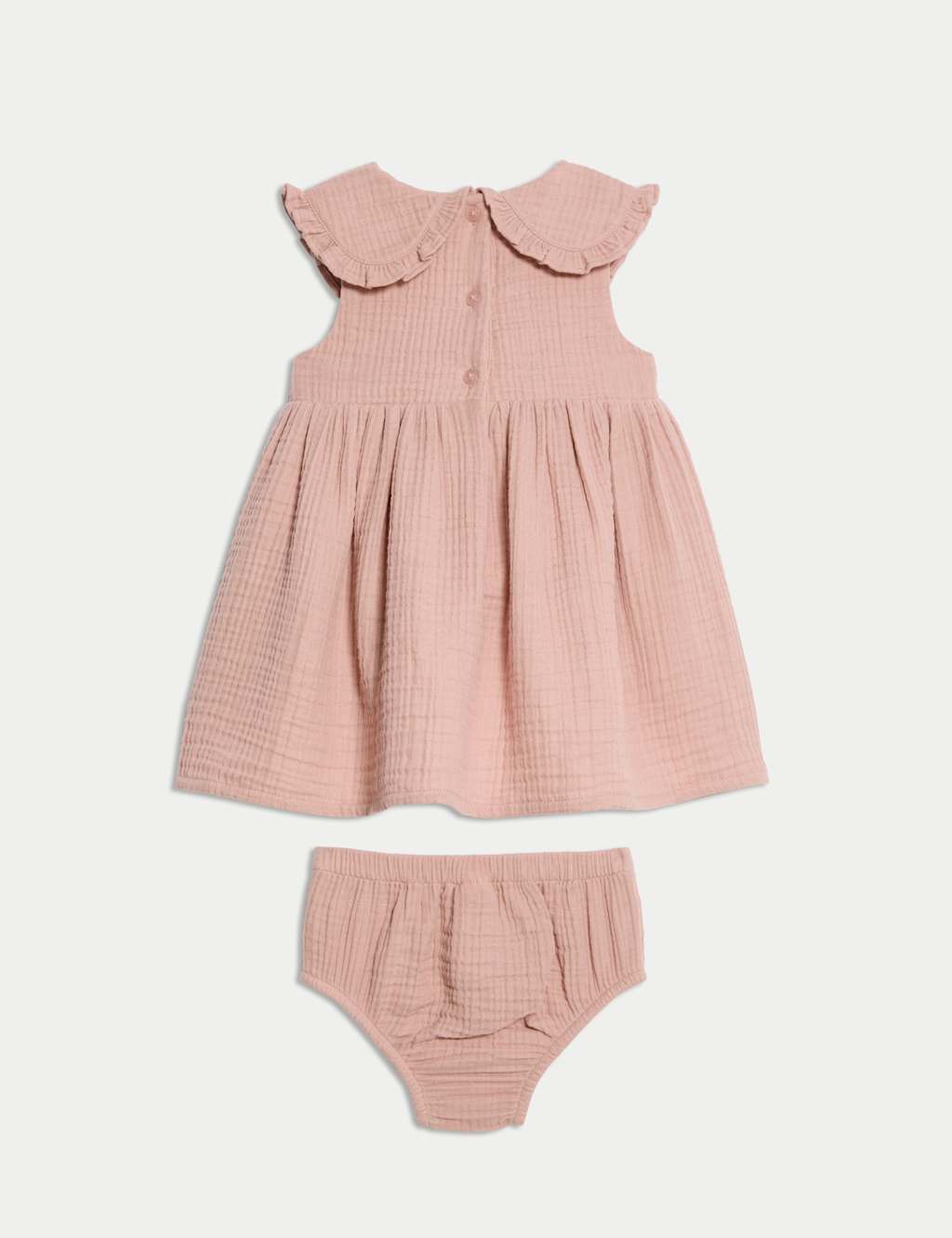 2pc Pure Cotton Collar Dress With Knickers (0-3 Yrs) 2 of 5