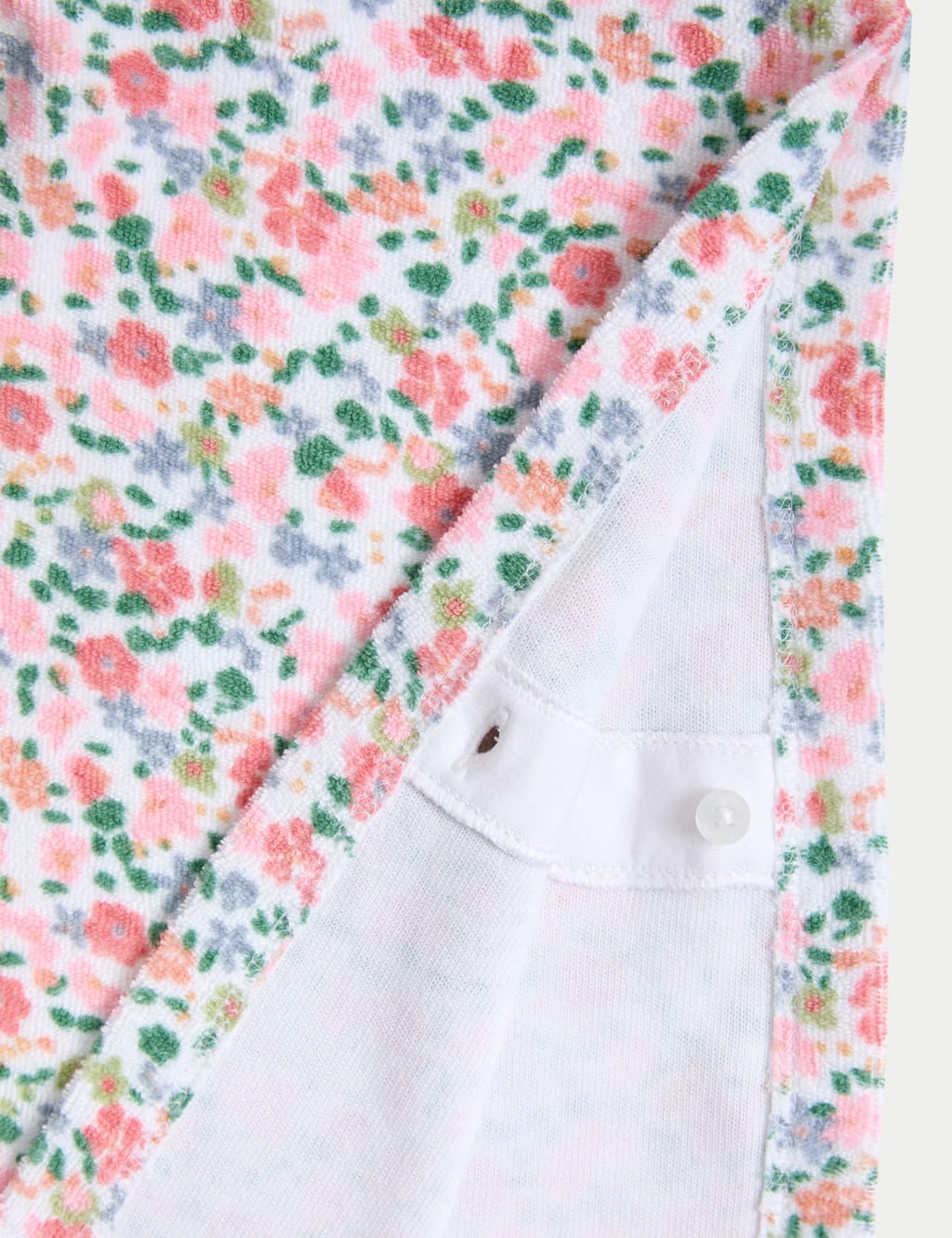 Pure Cotton Towelling Ditsy Floral Poncho (0-26 Mths) 3 of 3