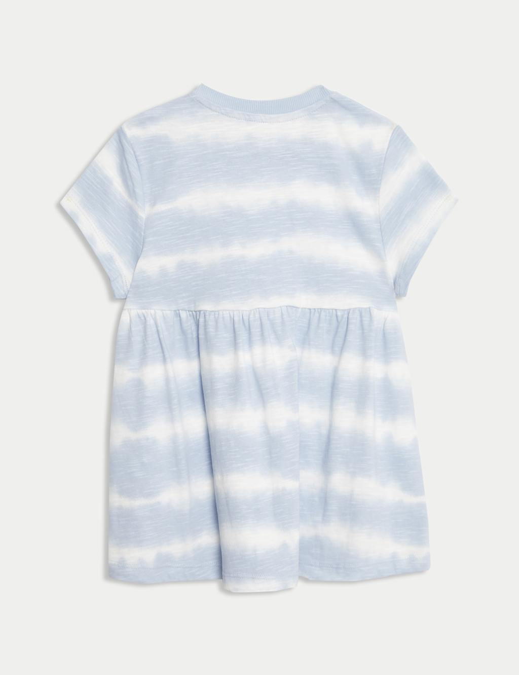 Pure Cotton Tie Dye Jersey Dress (0-3 Yrs) 2 of 3