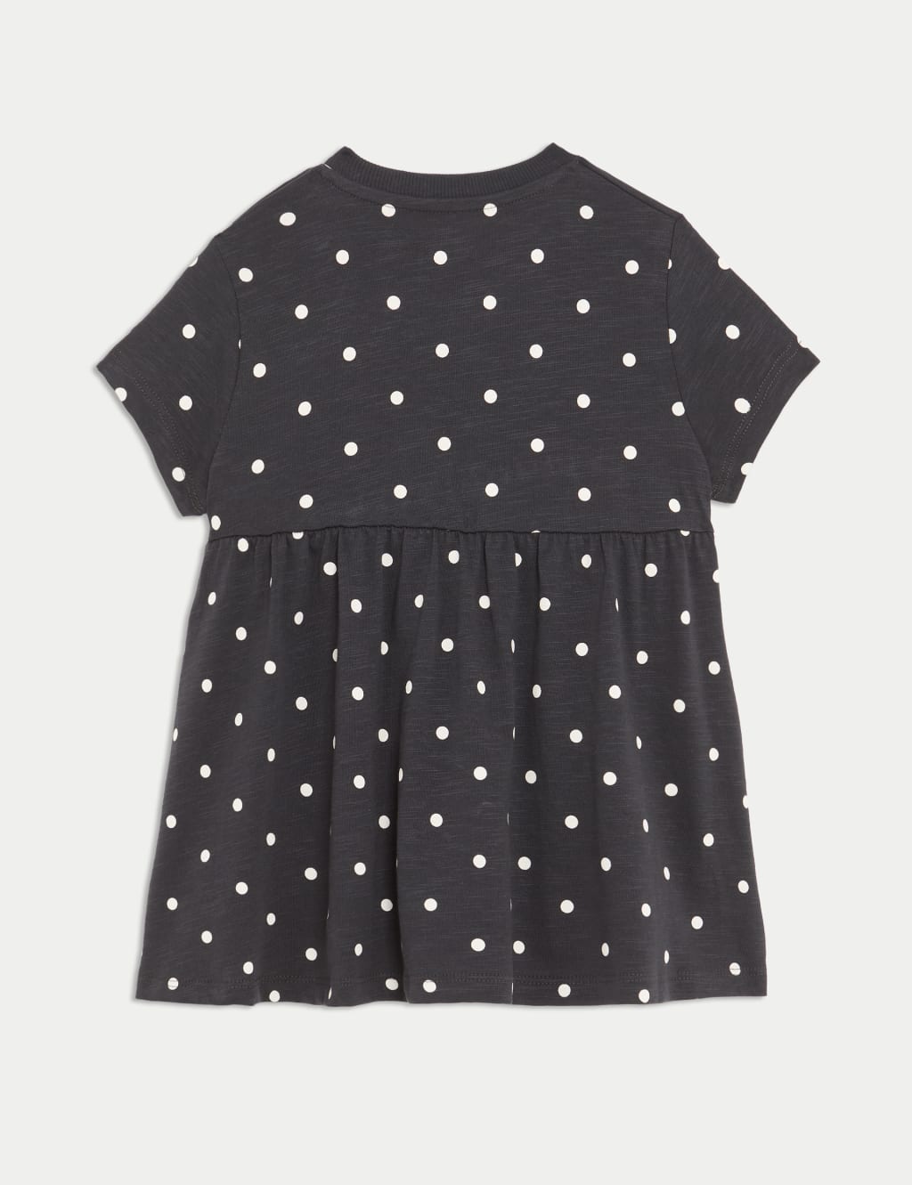 Pure Cotton Jersey Spotted Dress (0-3 Yrs) 2 of 3