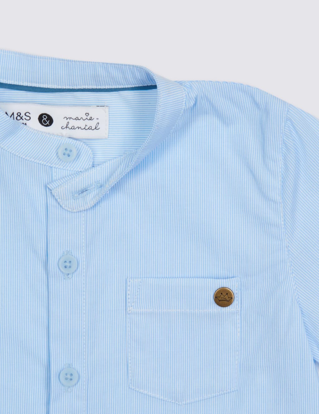 Boys Fine Stripe Woven Shirt (3 Months - 5 Years) 5 of 5