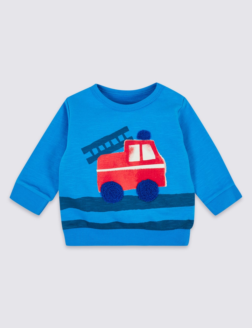 Pure Cotton Fire Truck Sweatshirt 1 of 3