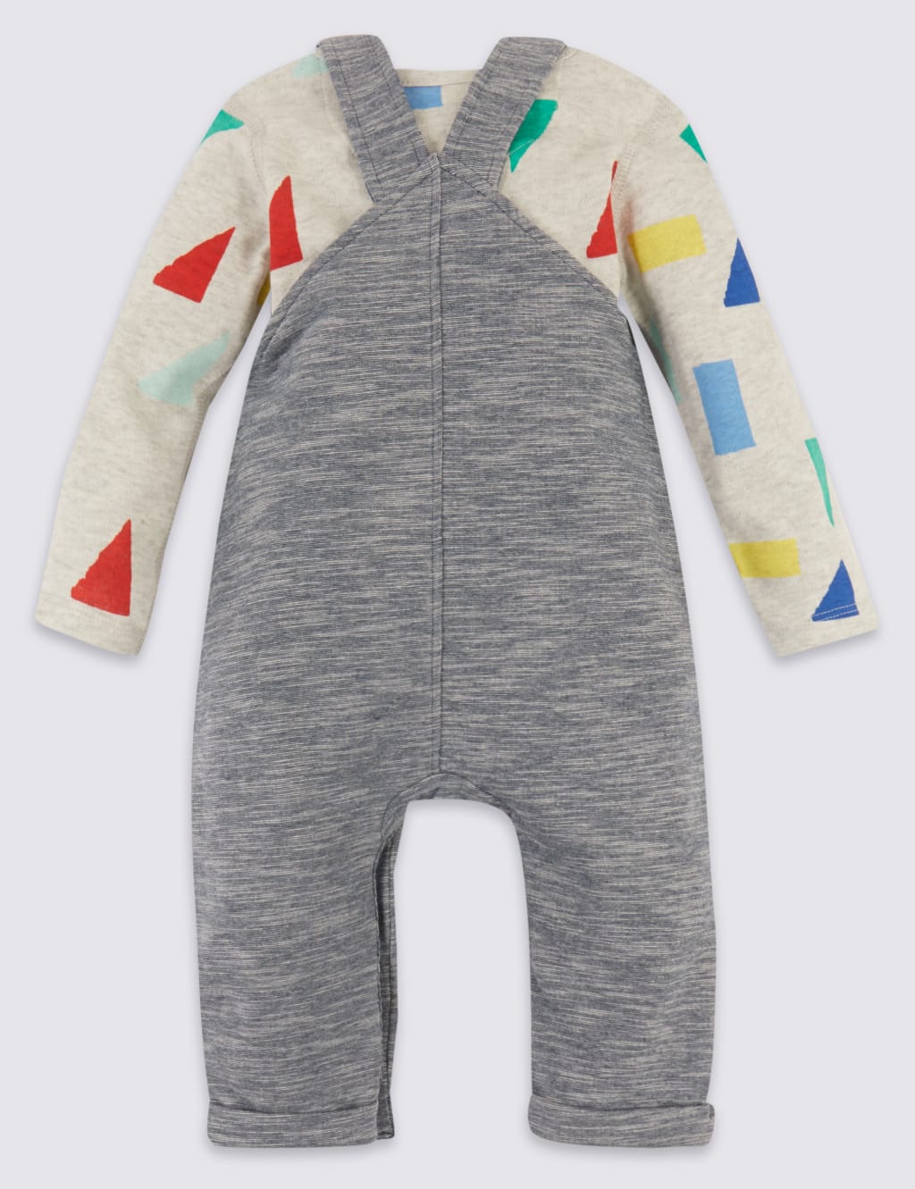 2 Piece Organic Cotton Dinosaur Dungarees & Bodysuit Outfit 2 of 5