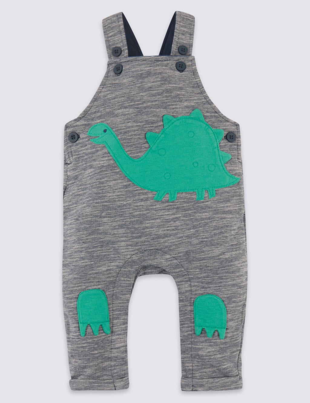 2 Piece Organic Cotton Dinosaur Dungarees & Bodysuit Outfit 3 of 5