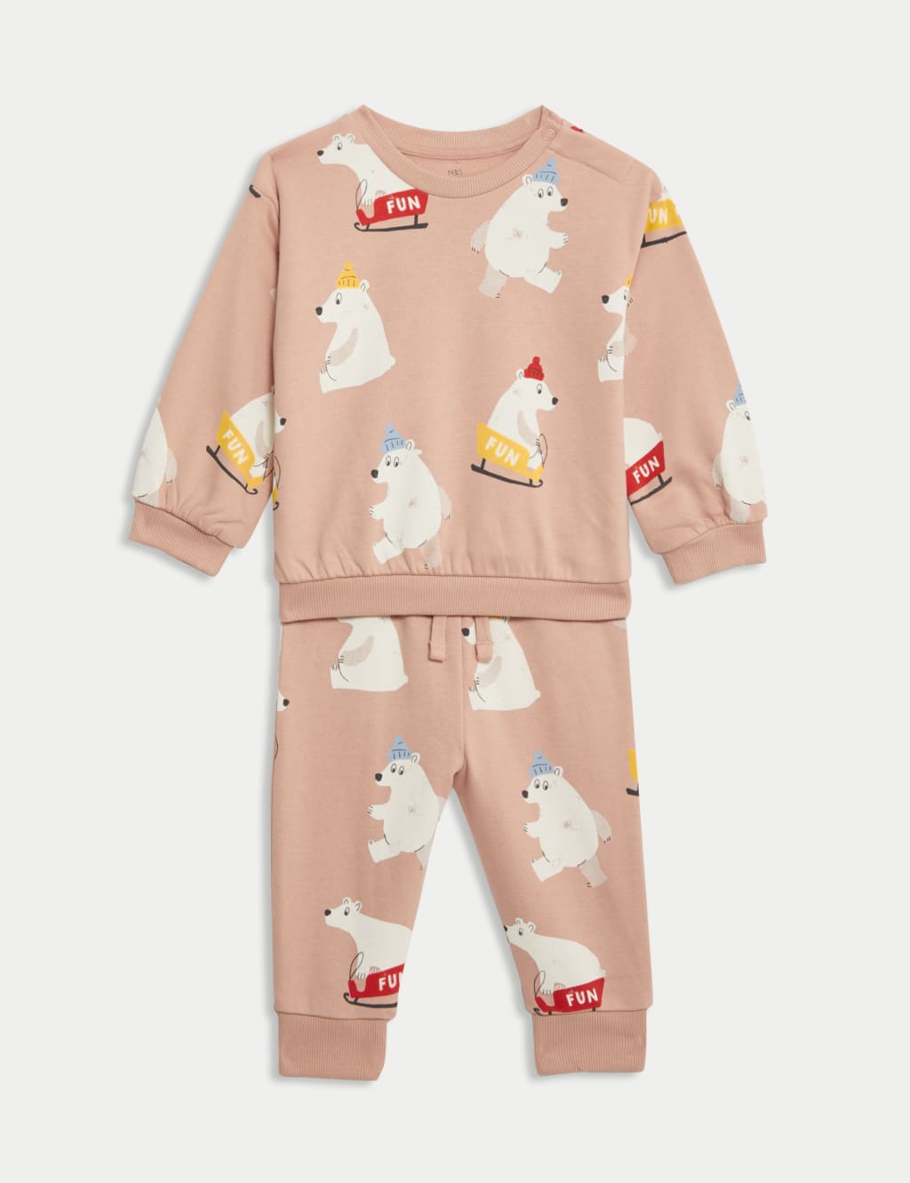 M&s polar bear pyjamas top