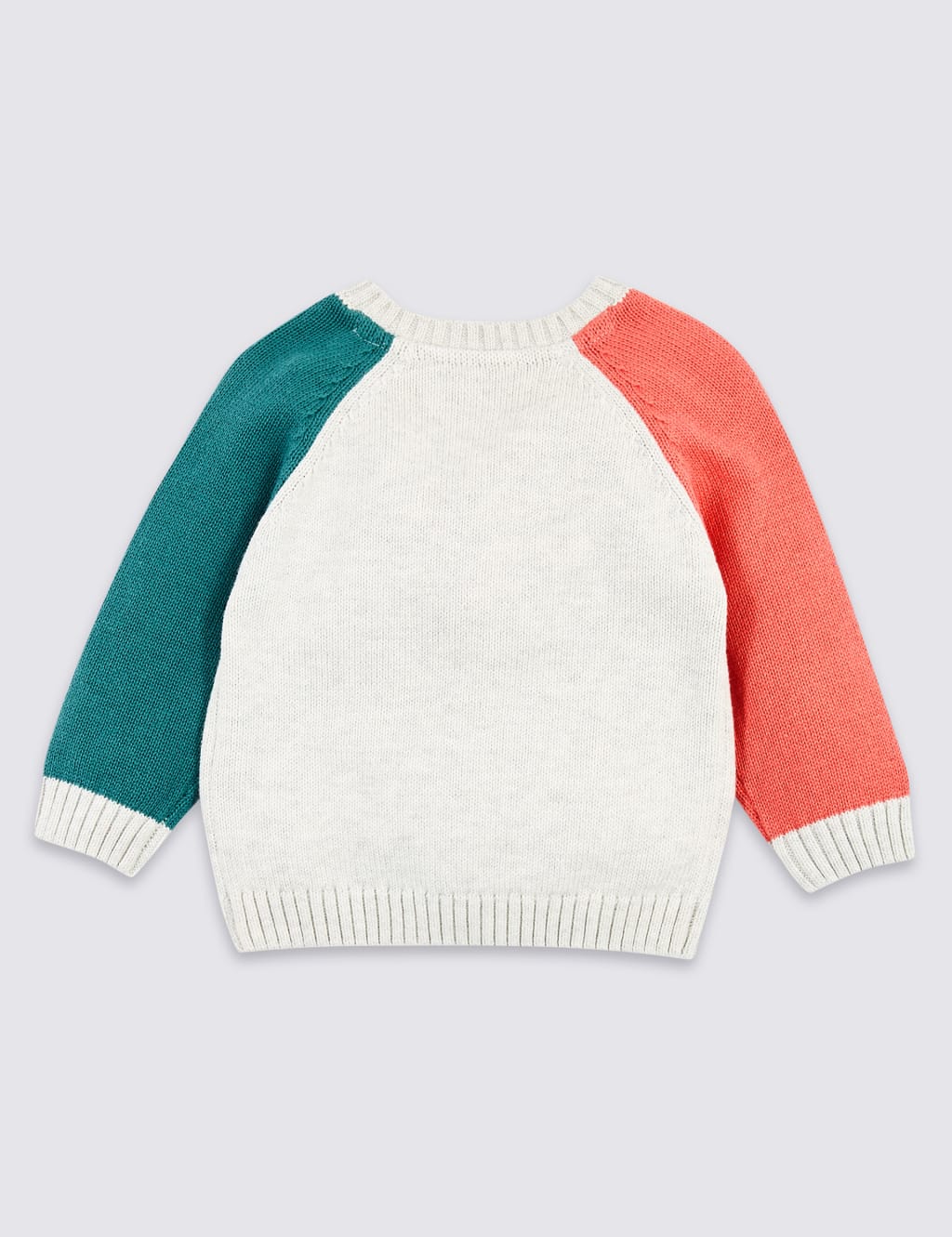 Pure Cotton Colour Block Knitted Cardigan 2 of 3
