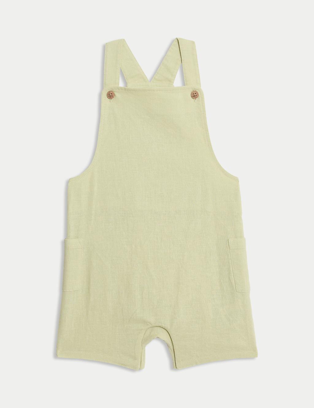 2pc Cotton Rich Dungaree Outfit (0-3 Yrs) 3 of 7
