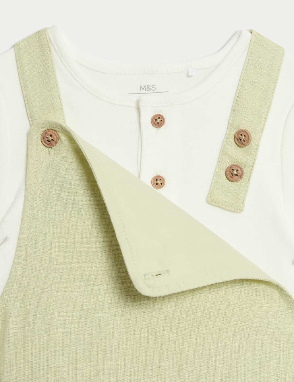 2pc Cotton Rich Dungaree Outfit (0-3 Yrs) 5 of 7