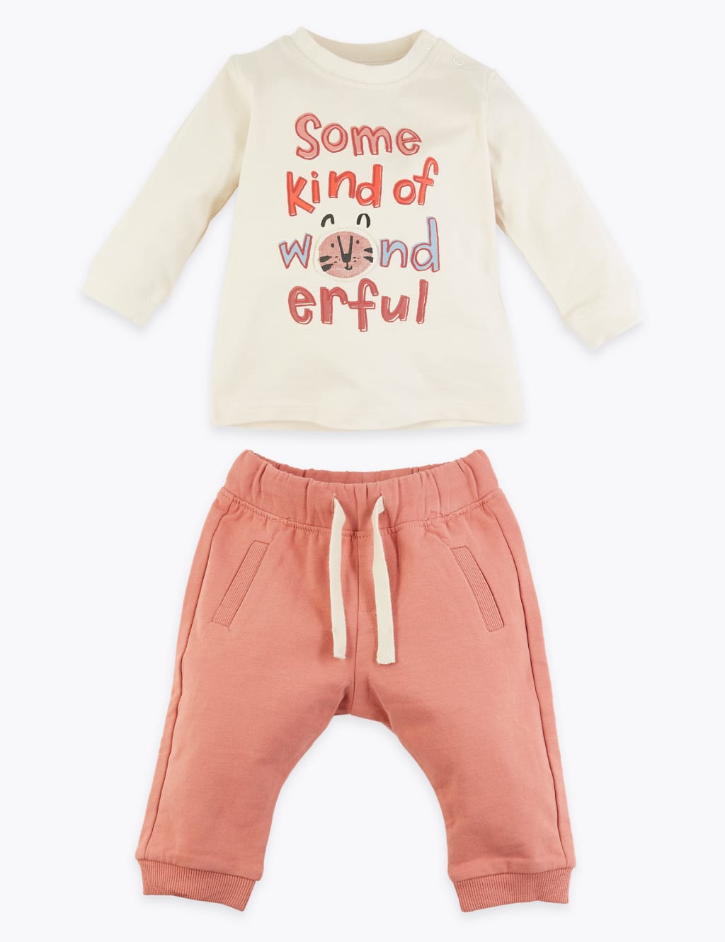 2 Piece Wonderful Slogan Outfit (0-3 Yrs) 1 of 5