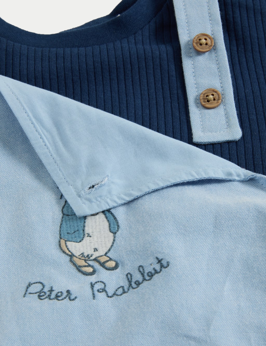 3pc Cotton Rich Peter Rabbit™ Dungaree Outfit (0-3 Yrs) 6 of 7