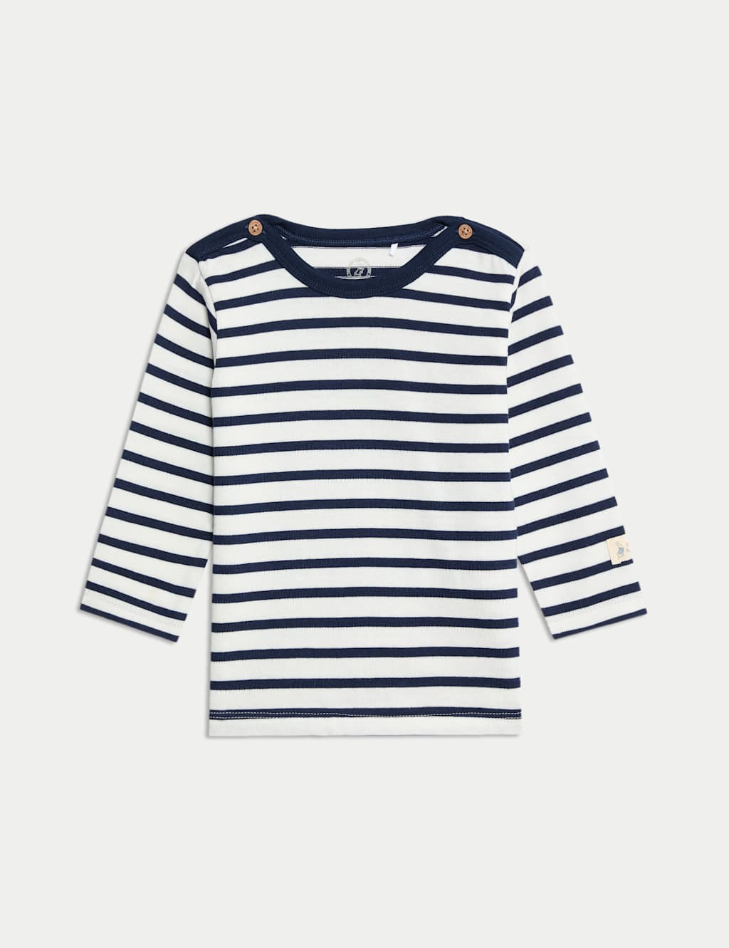 2pc Pure Cotton Peter Rabbit™ Striped Dungaree Outfit (0-3 Yrs) 4 of 6