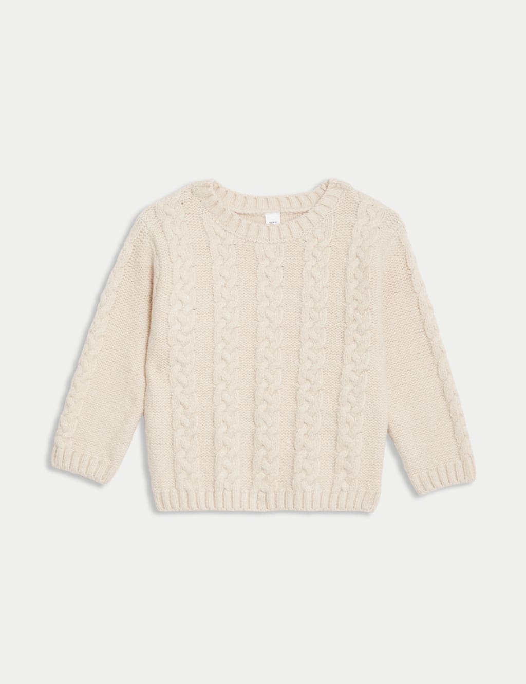 Long cable knit jumper top