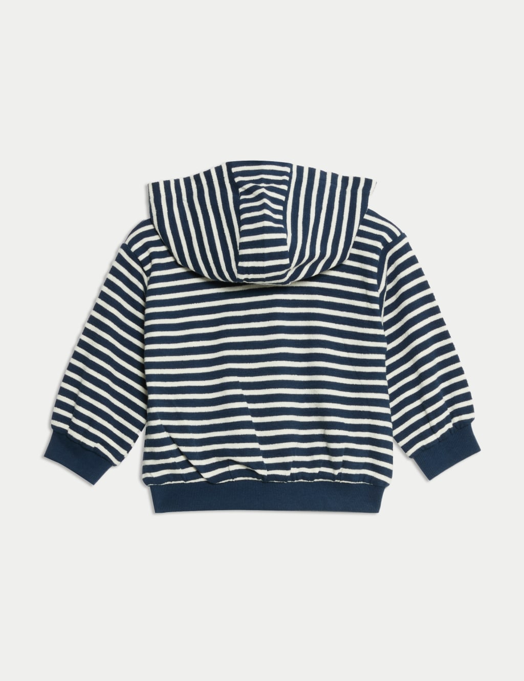 Pure Cotton Striped Zip Hoodie (0-3 Yrs) 2 of 2