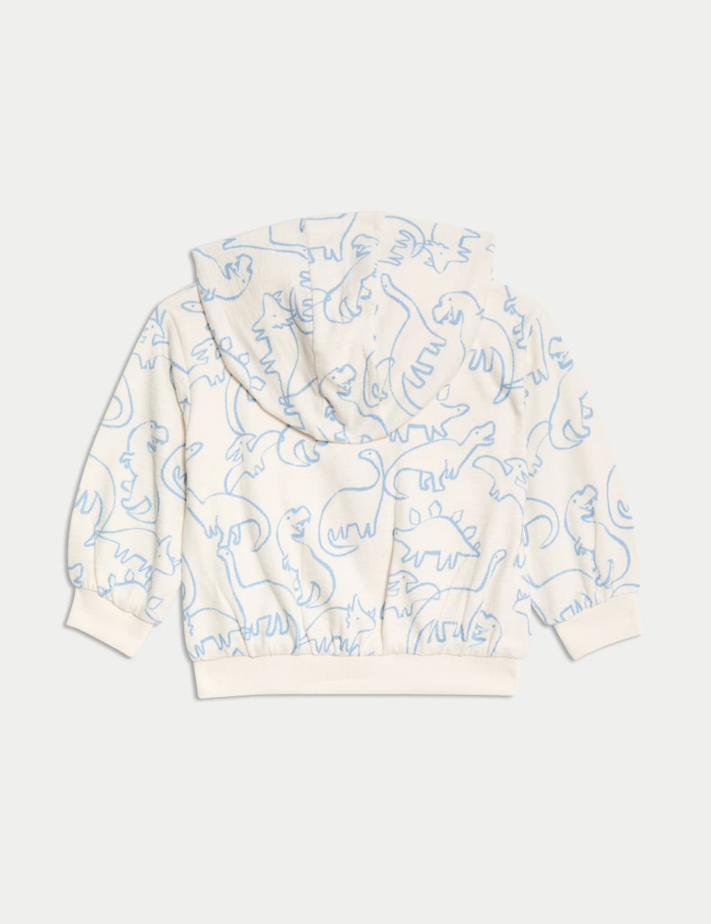 Pure Cotton Dinosaur Zip Hoodie (0-3 Yrs) 2 of 3