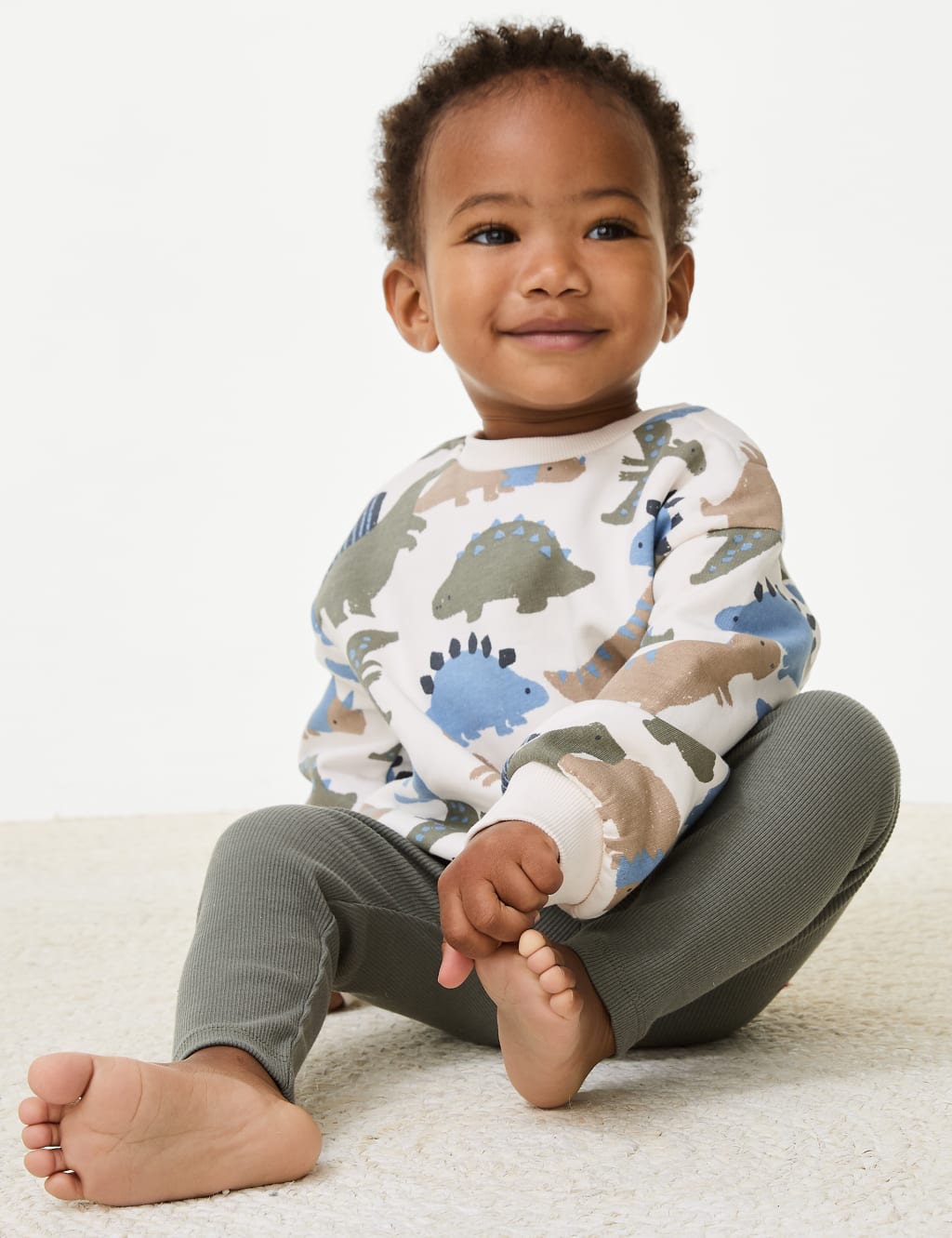 2pc Cotton Rich Dinosaur Outfit 0 3 Yrs M S Collection M S
