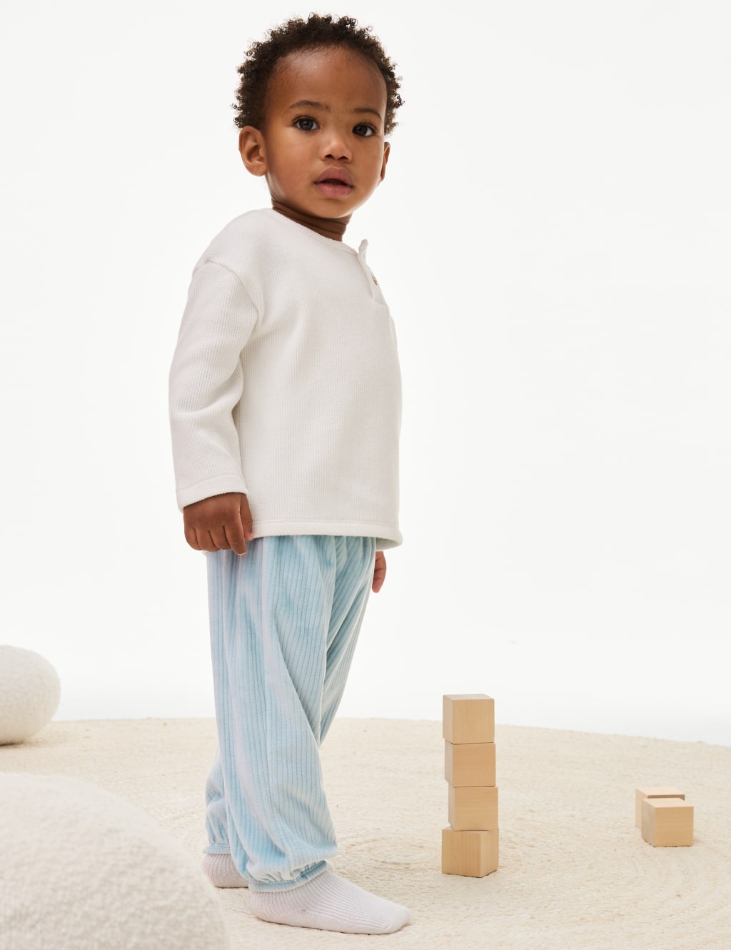 Fleece lined joggers toddler top