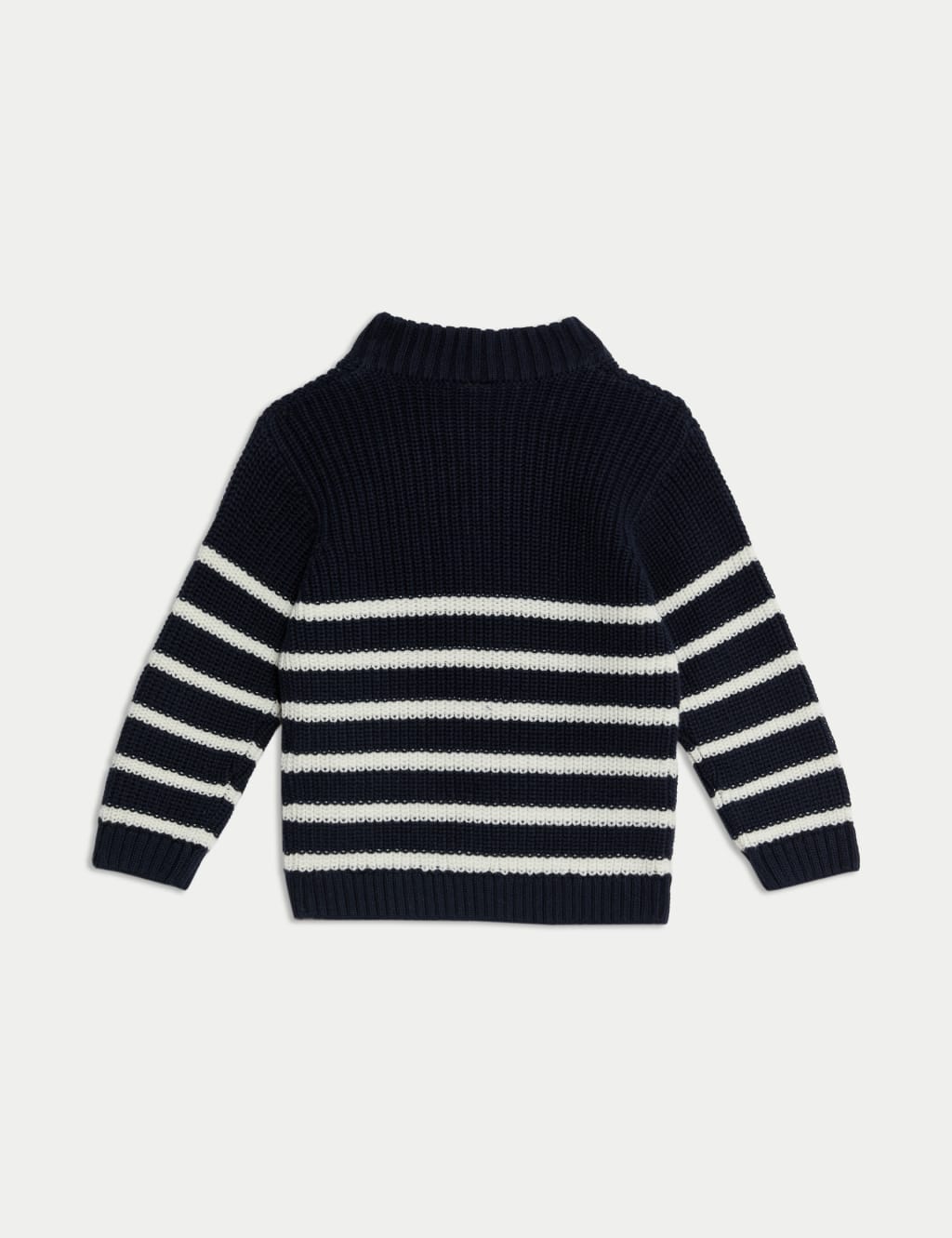 Pure Cotton Half Zip Knitted Jumper (0-3 Yrs) 2 of 3