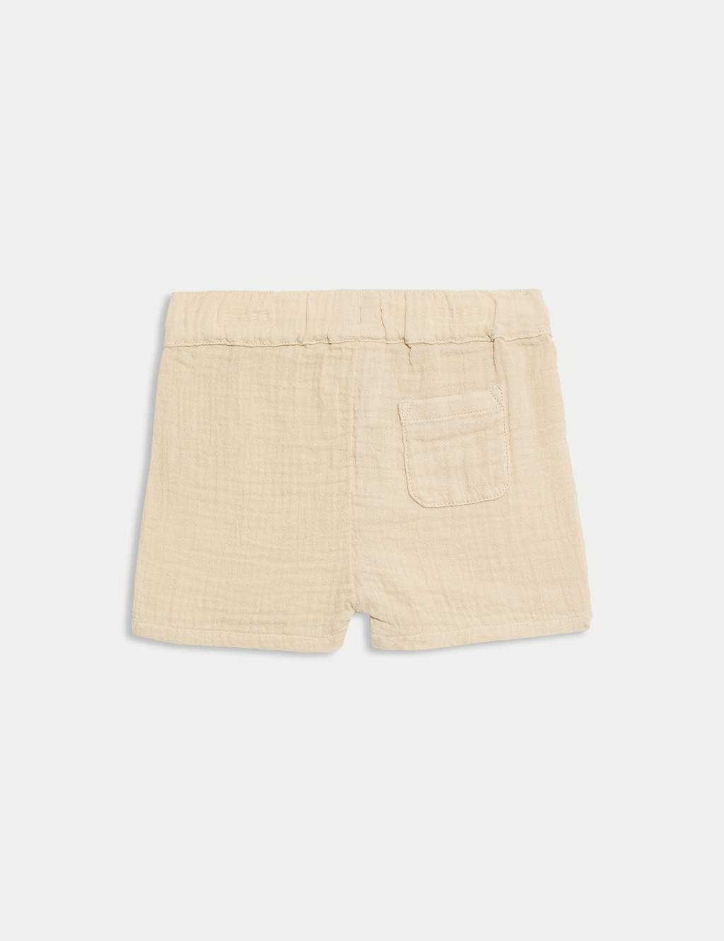 Pure Cotton Double Cloth Shorts (0-3 Yrs) 2 of 3