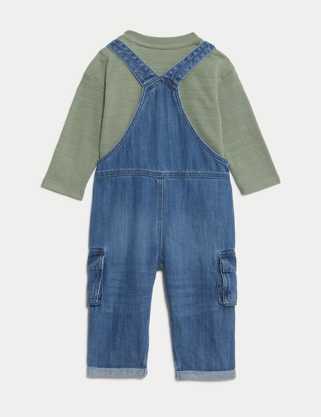 2pc Dungarees & Long Sleeve T-Shirt Set (0-3 Yrs) 2 of 6