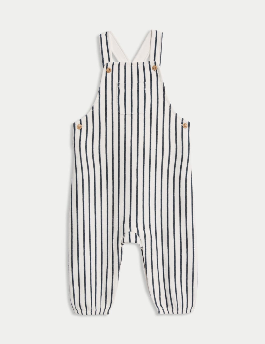 2pc Cotton Rich Striped Dungaree Outfit (0-3 Yrs) 3 of 6