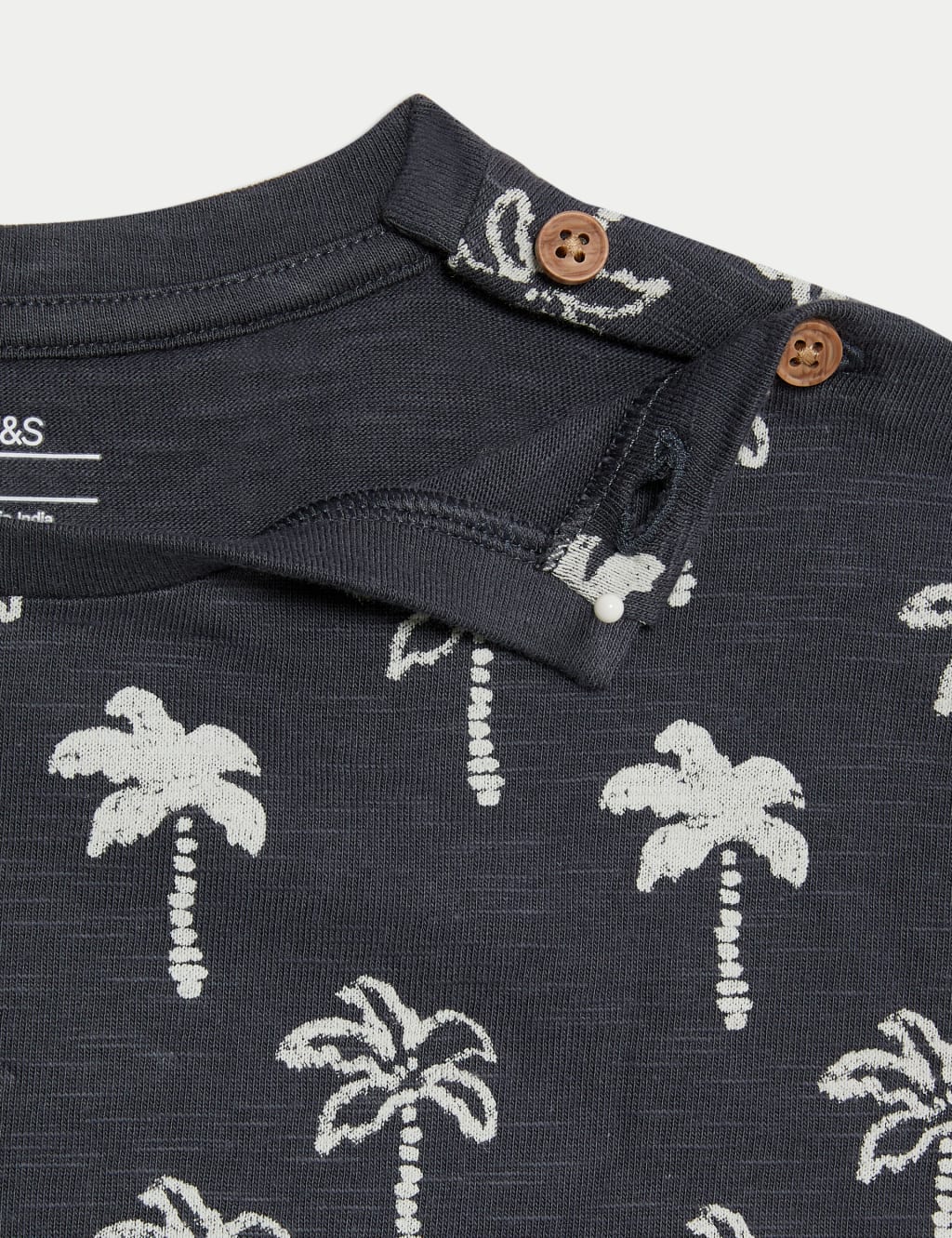 Pure Cotton Palm Tree Romper (0-3 Yrs) 4 of 5