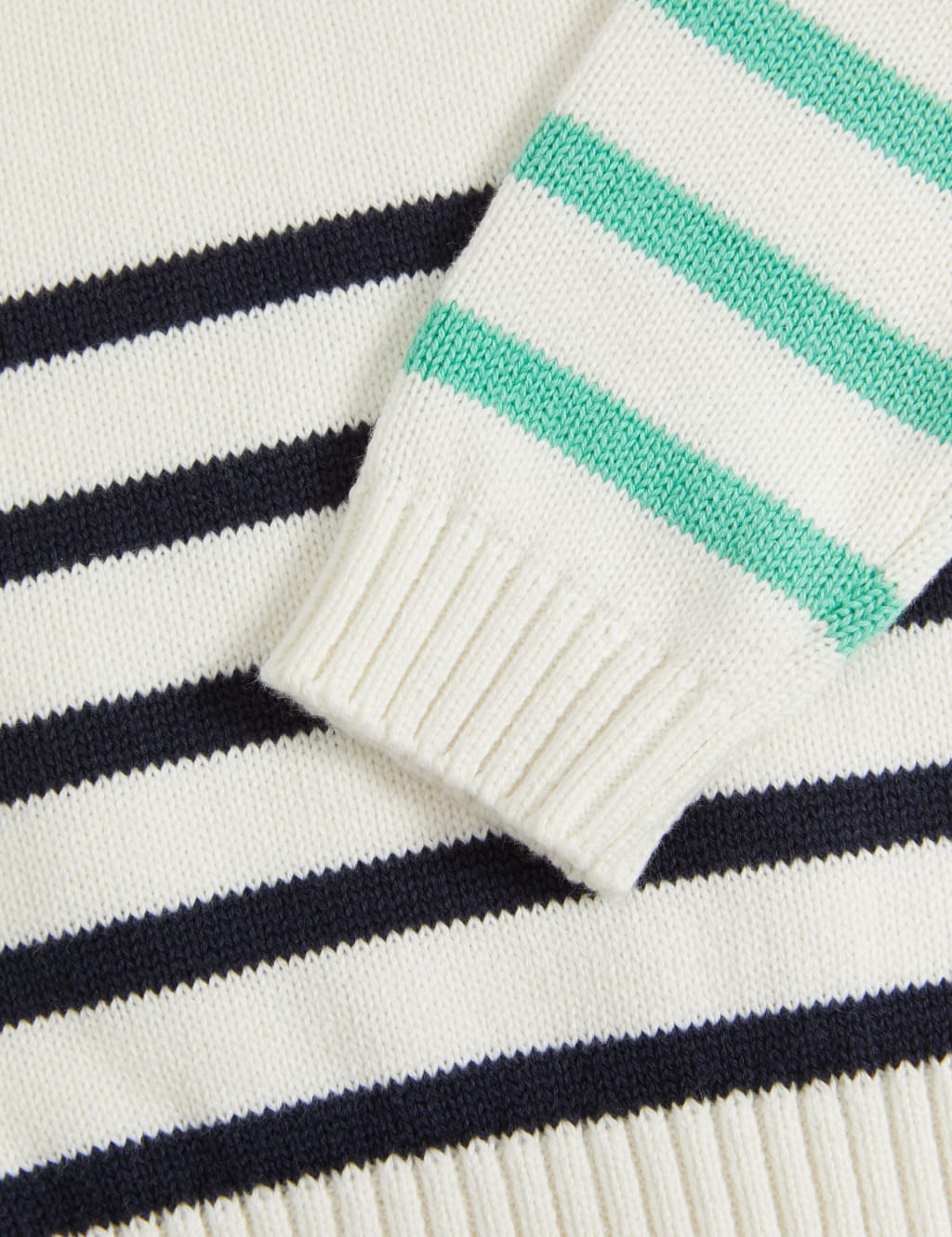 Pure Cotton Striped Knitted Jumper (0 Mths-3 Yrs) 3 of 3