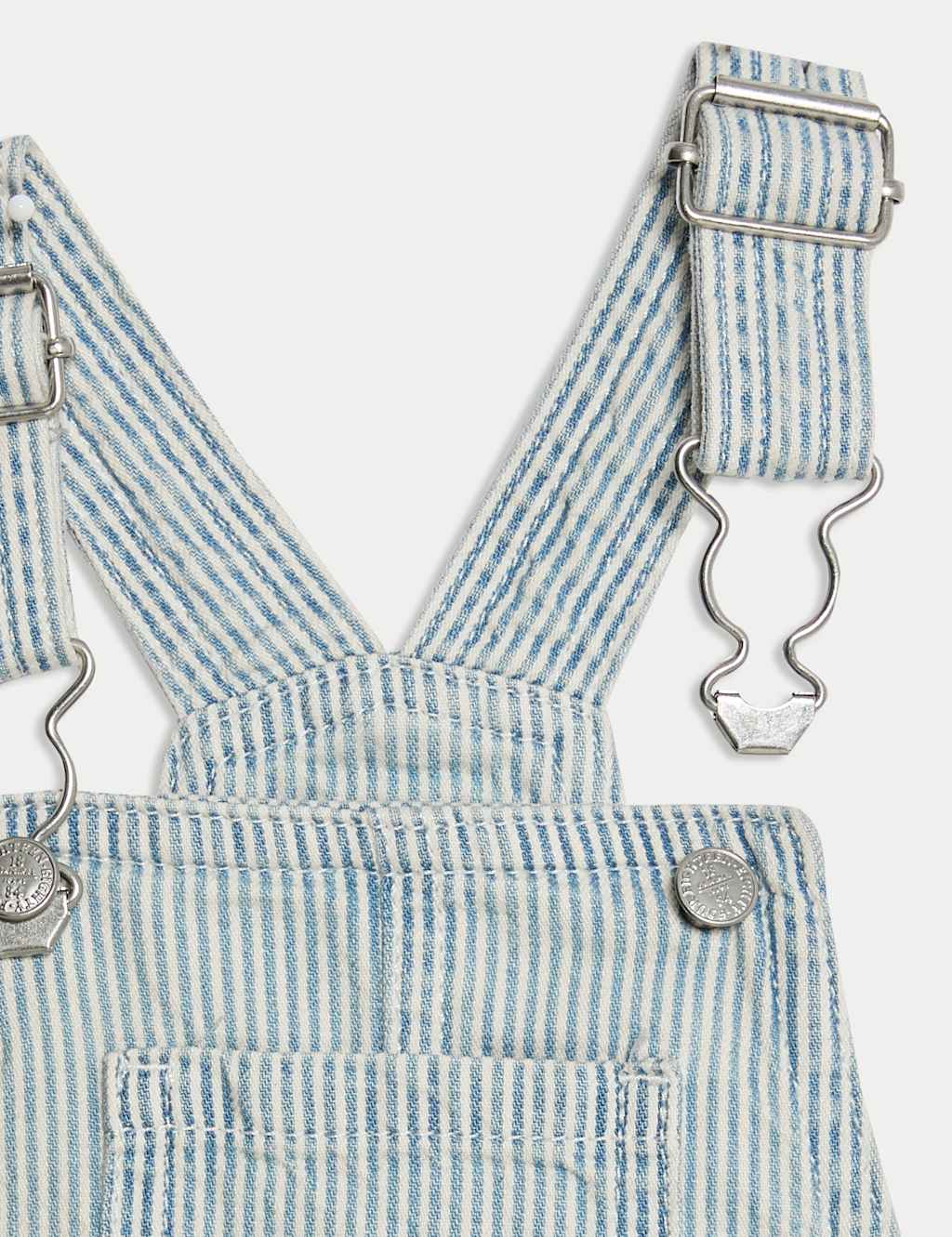 2pc Pure Cotton Striped Bibshort (0-3 Yrs) 6 of 6