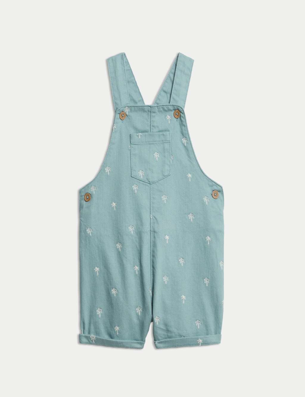 2pc Cotton Rich Palm Print Bibshort (0-3 Yrs) 3 of 6