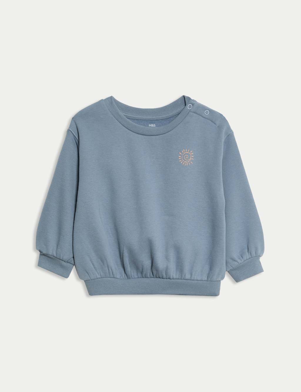 2pc Cotton Rich Blue Sweatshirt Outfit (0-3 Yrs) 4 of 6