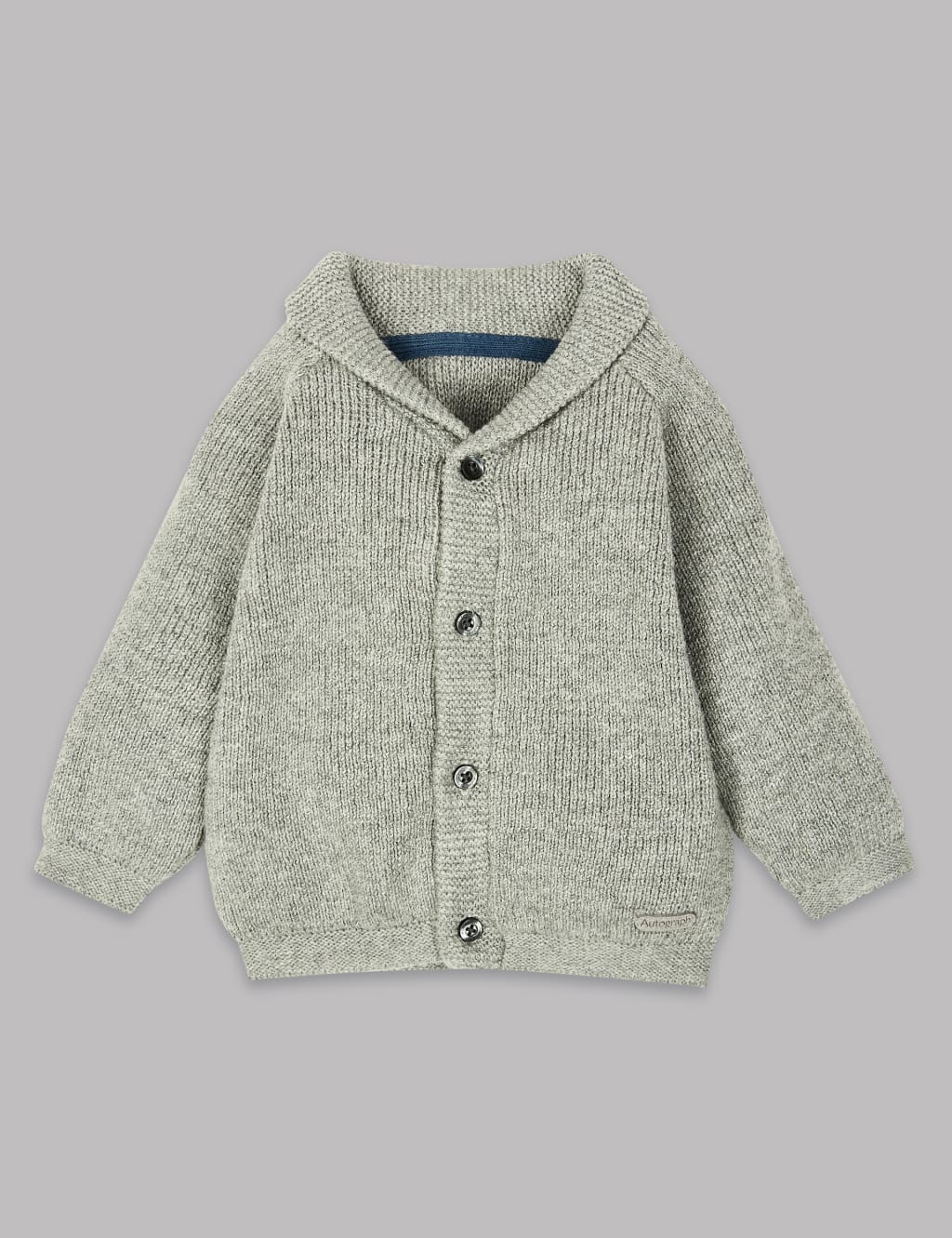 Cotton Rich Shawl Collar Cardigan 1 of 4