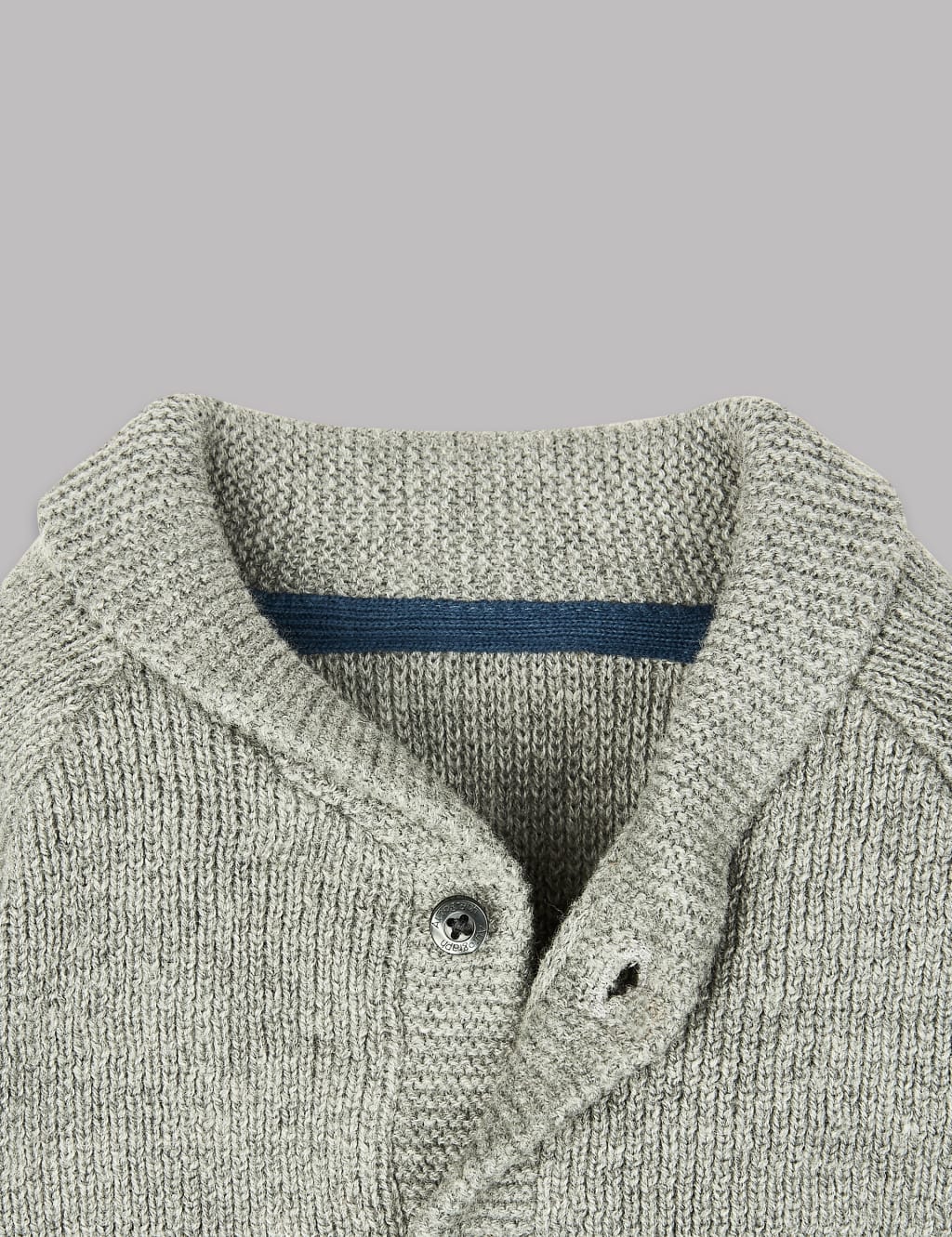 Cotton Rich Shawl Collar Cardigan 4 of 4