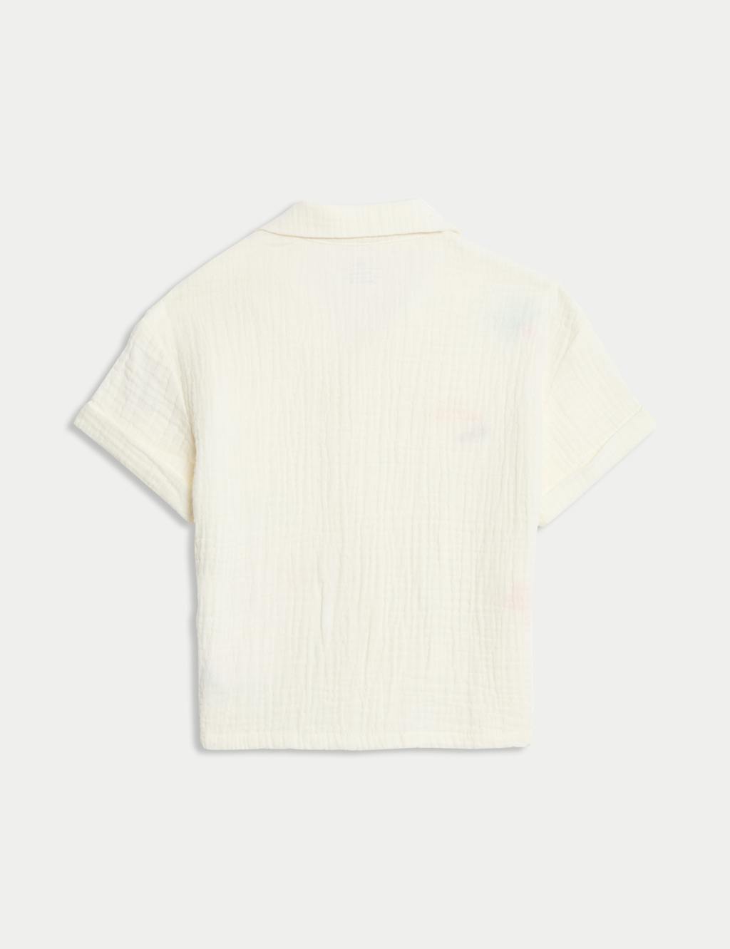 Pure Cotton Beach Embroidered Shirt (0 Mths-6 Yrs) 2 of 3