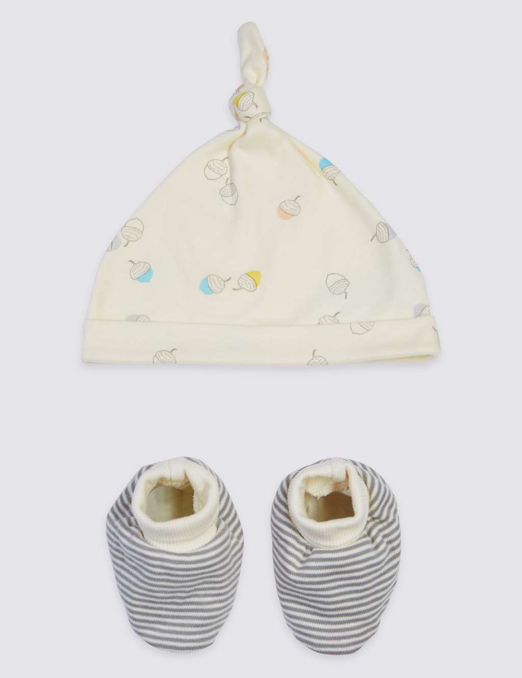 Pure Cotton Organic Baby Hat & Booties 1 of 5