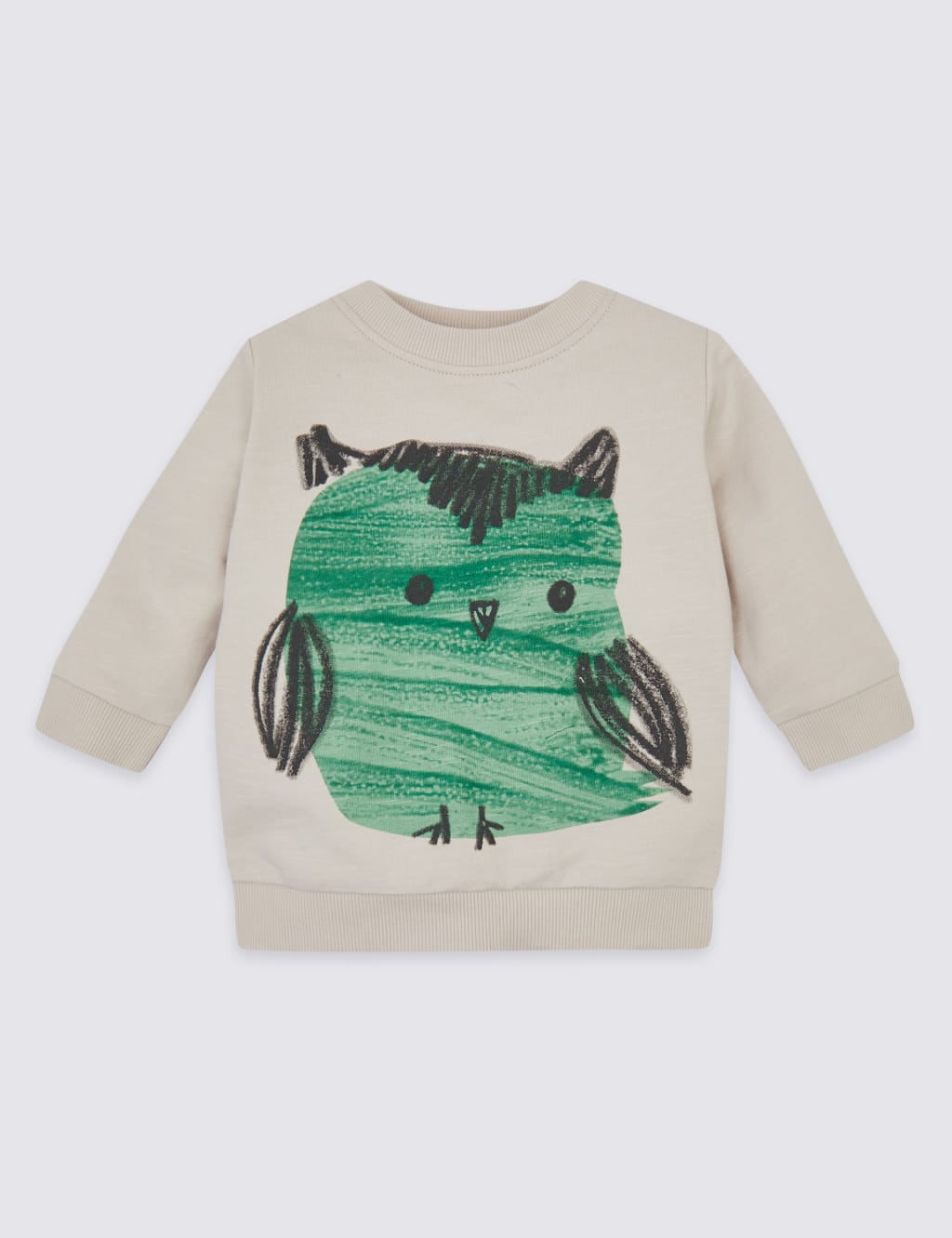 Pure Cotton Owl Sweatshirt 1 of 3