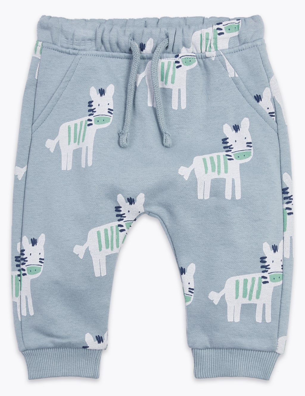 Cotton Rich Zebra Print Joggers (0-3 Yrs) 1 of 3