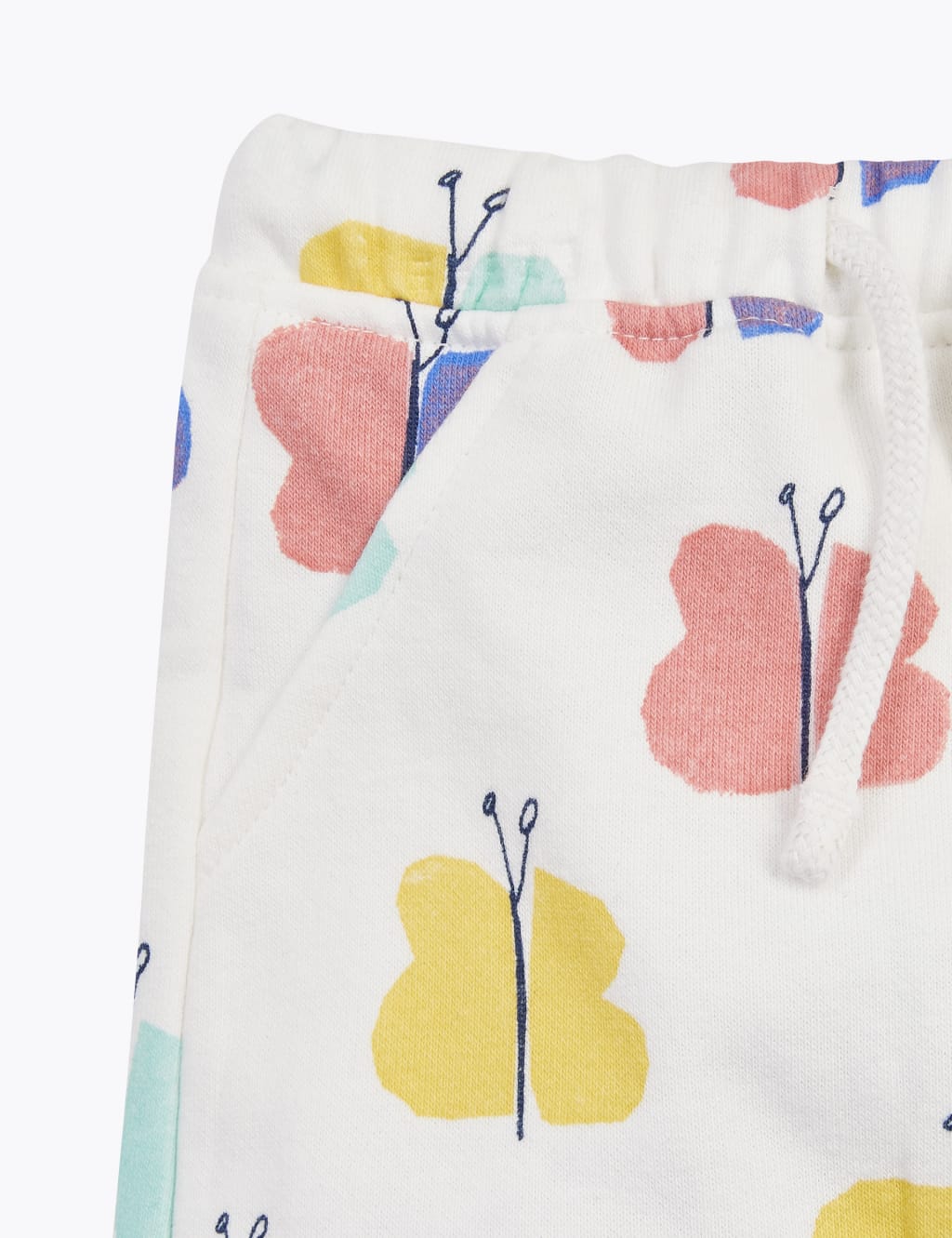 Cotton Rich Butterfly Print Joggers M S