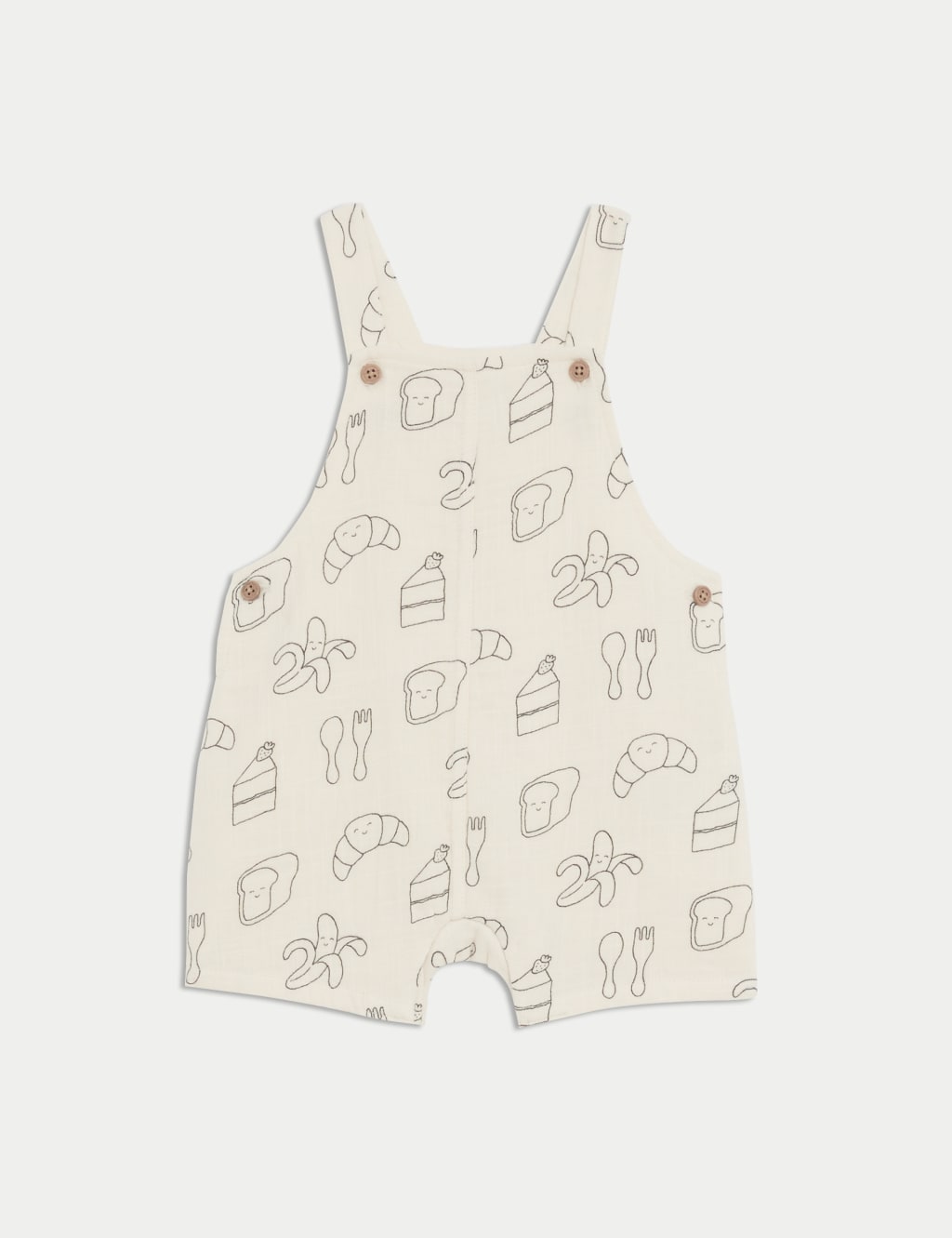Pure Cotton Food Print Romper (0-3 Yrs) 1 of 3