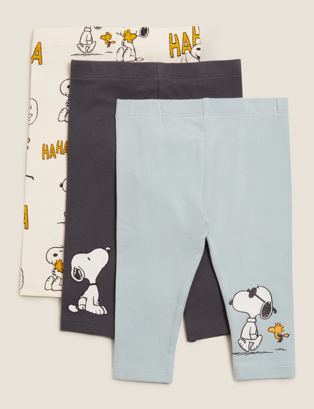 3pk Cotton Snoopy™ Leggings (5lbs-3 Yrs) 1 of 6